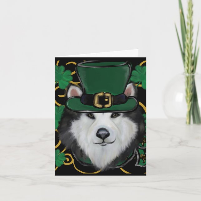 Cartão De Agradecimento Malamute do Alasca    (Frente)