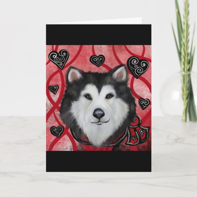 Cartão De Agradecimento Malamute do Alasca (Frente)