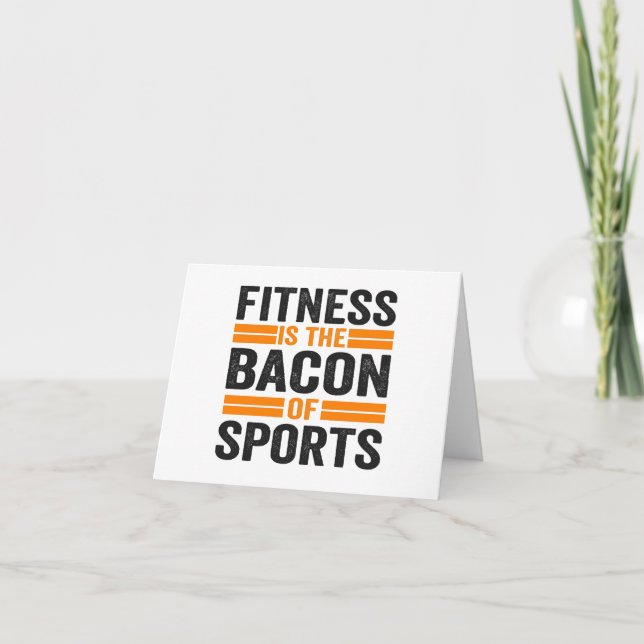 Cartão De Agradecimento Malhação é bacon do Esporte Funny Malhação Gym (Frente)
