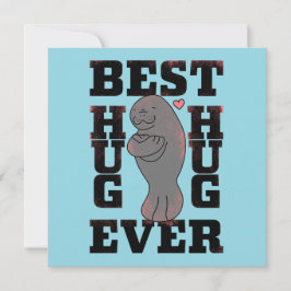 Cartão De Agradecimento Manateio - Melhor Hug Nunca - Hug - Design ASL