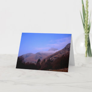 Cartão De Agradecimento Manhã nebulosa Langdale Pikes Cumbria Inglaterra