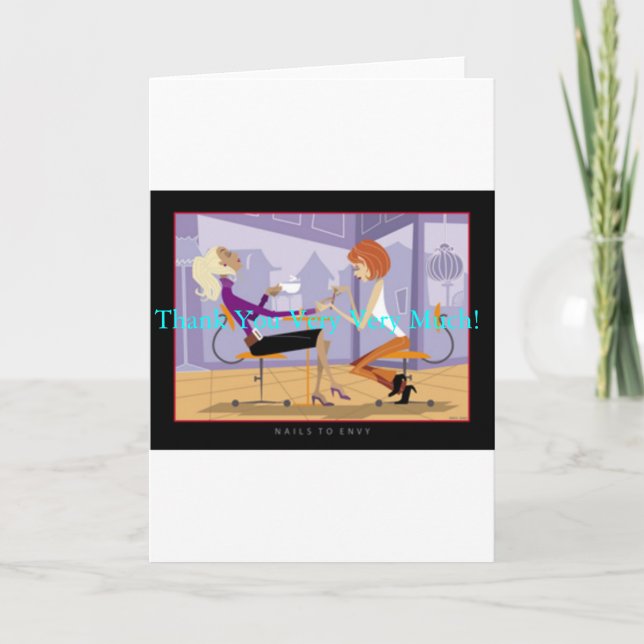 Cartão De Agradecimento Manicurista Obrigado (Frente)