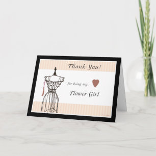 Cartão De Agradecimento Mannequin Obrigado por ser minha Menina das Flores