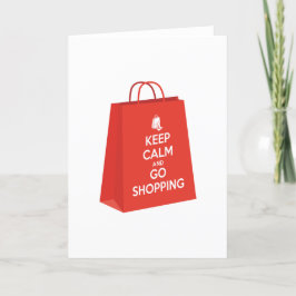 Cartão De Agradecimento Mantenha a calma e vá Comprar (saco2)