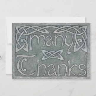 Cartão De Agradecimento "Many Thanks" Celtic Thank You Card