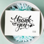 Cartão De Agradecimento Mão Com a marca Funky Agradecemos<br><div class="desc">Pequena empresa agradece cartões. Mão Que Atraia Funky Branded Obrigado.</div>