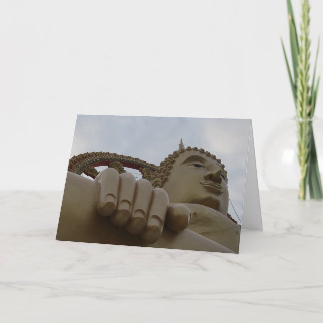 Cartão De Agradecimento mão de buddha (Frente)