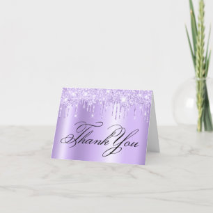 Cartão De Agradecimento Mão-de-Ombre de Glitter Puro e Brilhante
