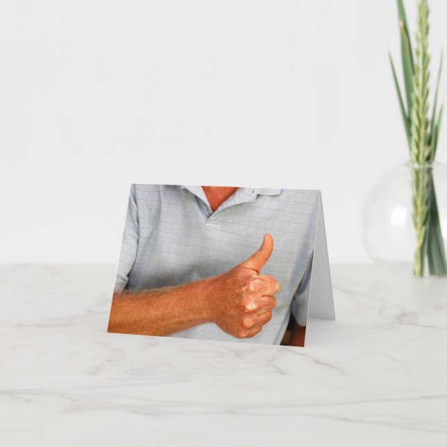 Cartão De Agradecimento Mão Direita Atira Gesto de um Adulto Adulto Adulto (Frente)
