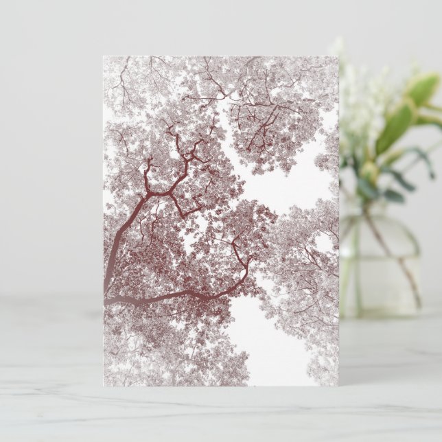 Cartão De Agradecimento Mapa de Árvores 4 (Em pé/Frente)