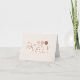 Cartão De Agradecimento Maquiador com Marca Personalizada