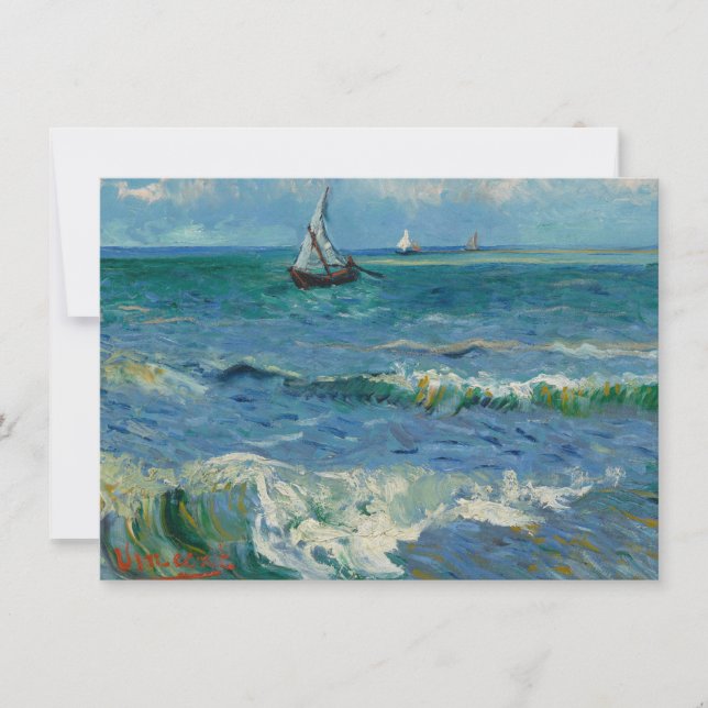 Cartão De Agradecimento Mar em Les Saintes Maries de la Mer | Van Gogh (Frente)