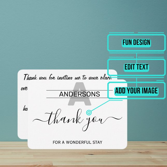 Cartão De Agradecimento Maravilha (After enjoying excellent hospitality from your friends it is a must to send the host a thank you.)