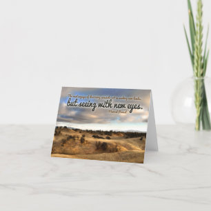 Cartão De Agradecimento Marcel Proust Inspirational Cotação "Novos olhos"