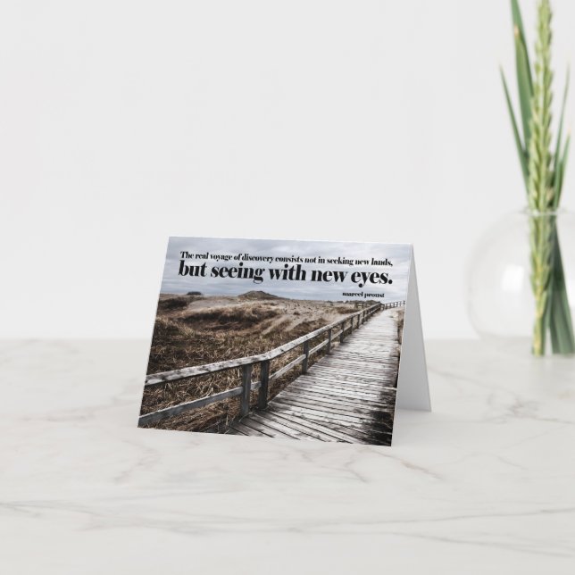 Cartão De Agradecimento Marcel Proust Inspirational Cotação "Novos olhos" (Frente)