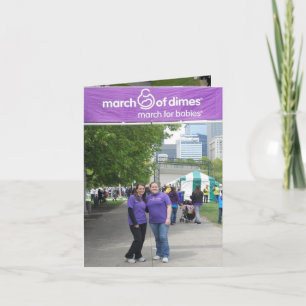 Cartão De Agradecimento March for Babies 2012 Thank you card