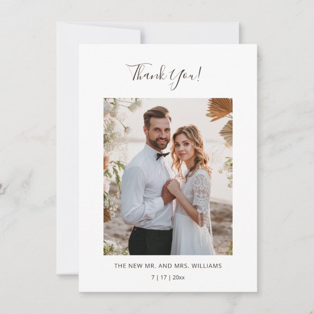 Cartão De Agradecimento Marfim Flor de Magnólia 3D (Frente)