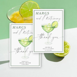 Cartão De Agradecimento Margarita Aquarela Obrigada Chá de noiva