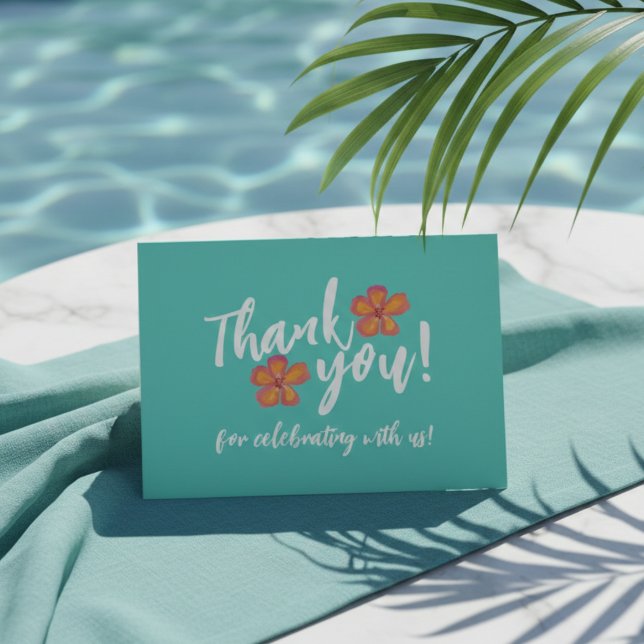 Cartão De Agradecimento Margarita Véu Solteira Tropical (Margarita Veil Bachelorette Party Illustrated Thank You Card)