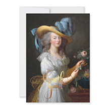 Marie Antoinette com uma rosa Obrigado
