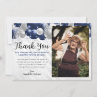 Marinho Blue Silver Balloon Glitter Foto Aniversár