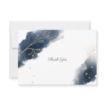 Marinho Blue Watercolor Splash Dourado Splatters C