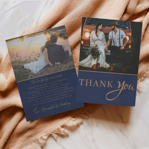 Cartão De Agradecimento Marinho Rustic String Lights Casamento Obrigado