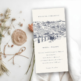 Cartão De Agradecimento Marinho Rustic Winery Mountain SketConvite de casa