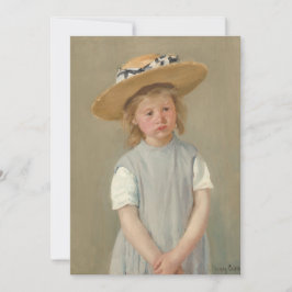 Cartão De Agradecimento Mary Cassatt - Criança num Chapéu de Palha