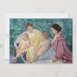 Cartão De Agradecimento Mary Cassatt - Duas mães e crianças em um barco