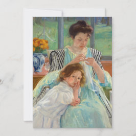 Cartão De Agradecimento Mary Cassatt - Jovem Mãe Costurando