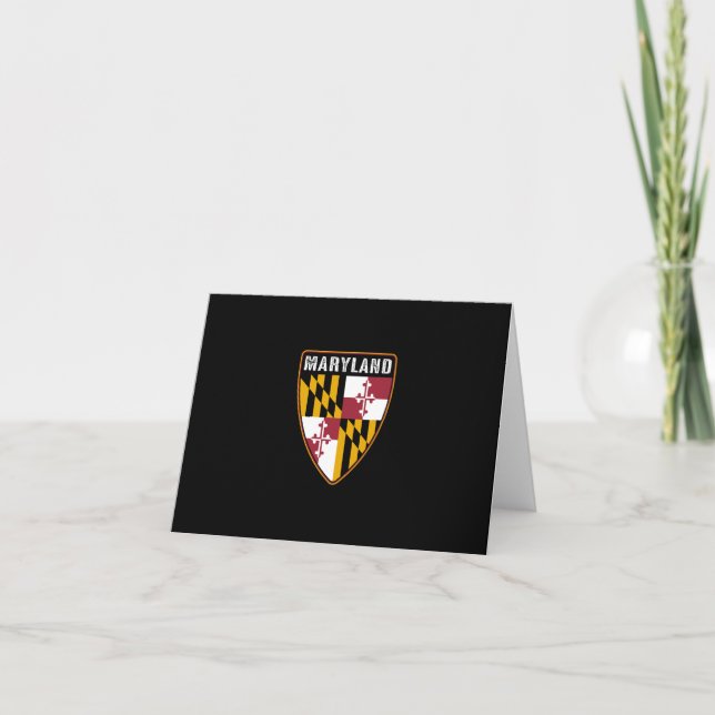 Cartão De Agradecimento Maryland Shield (Frente)