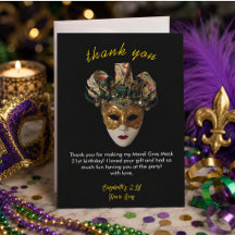 Máscara de Mardi Gras Aniversário de 21 anos