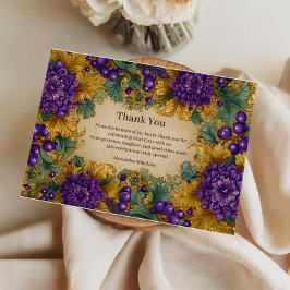 Cartão De Agradecimento Máscara Floral Ornata Carnaval de Mardi Gras