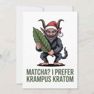 Cartão De Agradecimento Matcha? Eu Prefiro Krampus Kratom Natal Divertido