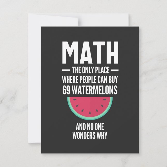 Cartão De Agradecimento Math. Funny Math Sarcasm Quote Gift (Frente)