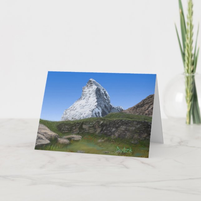 Cartão De Agradecimento Matterhorn na Suiça Encorajando Verse JW (Frente)