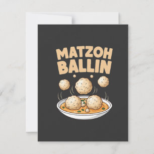 Cartão De Agradecimento Matzo Baller Hanukkah Comida Cultura Judaica