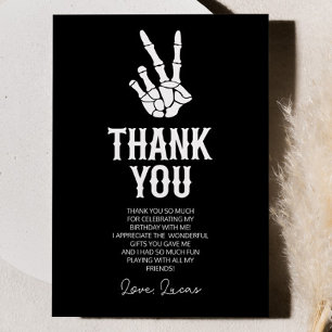 Cartão De Agradecimento Mau Dois - Festa Do segundo aniversário De Esquele