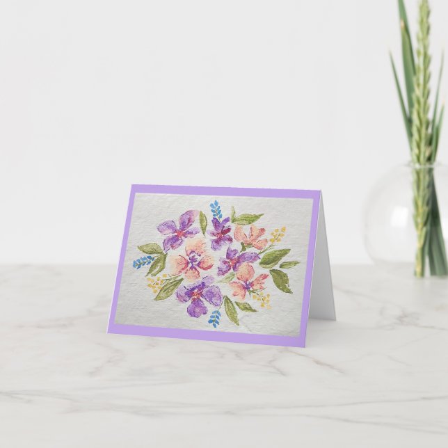 Cartão De Agradecimento Meadow Blossoms Greeting Card (Frente)