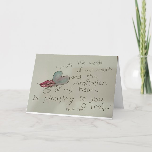 Cartão De Agradecimento Mediações do Meu Coração (Frente)