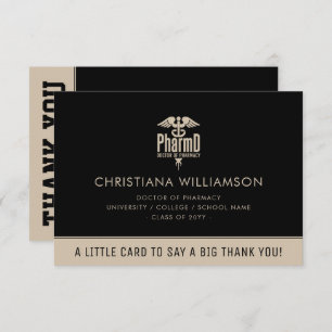 Cartão De Agradecimento Medicamento Personalizado PharmD Médico de Festas