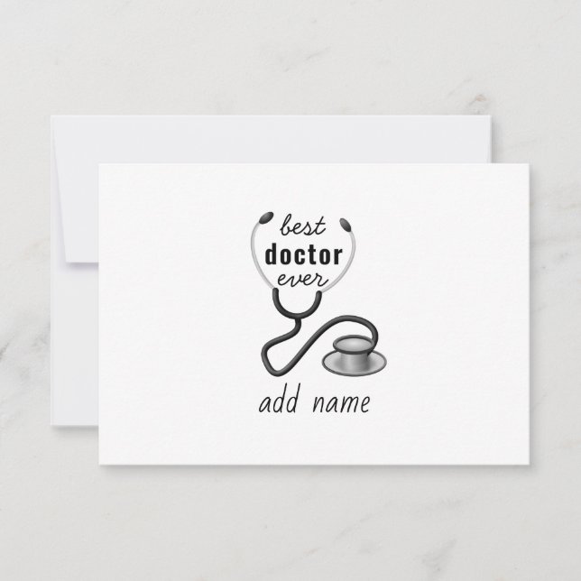Cartão De Agradecimento Médico Personalizado Melhor de Todos Obrigado Médi (Frente)