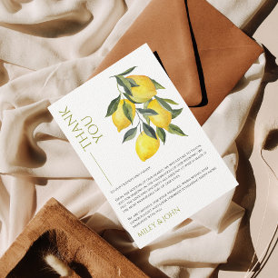 Cartão De Agradecimento Mediterrâneo Itália Grécia Lemon Vibrant