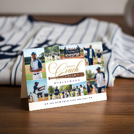 Cartão De Agradecimento Melhor Colagem de Fotos de Esporte da Equipe de Ba