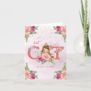 Cartão De Agradecimento Melhor Gato Mãe De Kitten Ilustração Dia-Mãe