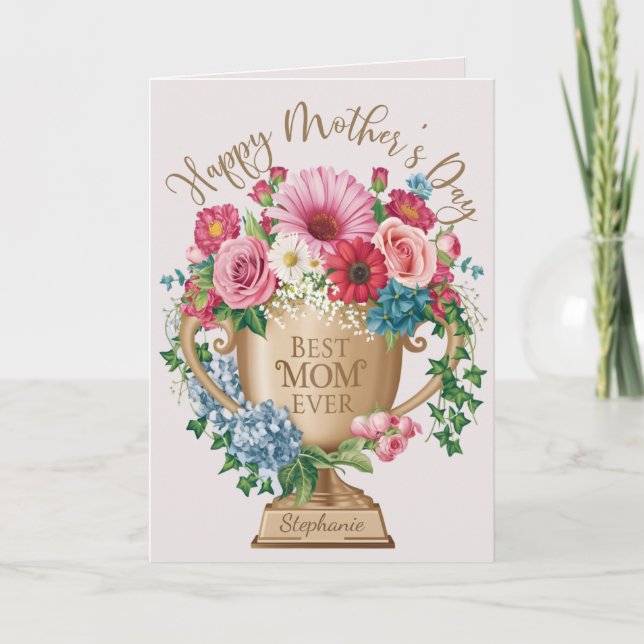 Cartão De Agradecimento Melhor Mãe Nunca Personalizada (Frente)