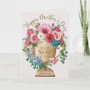 Cartão De Agradecimento Melhor Mãe Nunca Personalizada
