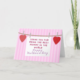 Cartão De Agradecimento Melhor Mamãe Do Dia de as mães Do Mundo