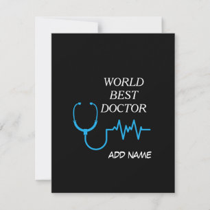 Cartão De Agradecimento Melhor Médico de Todos os Tempos Dia do Médico Agr